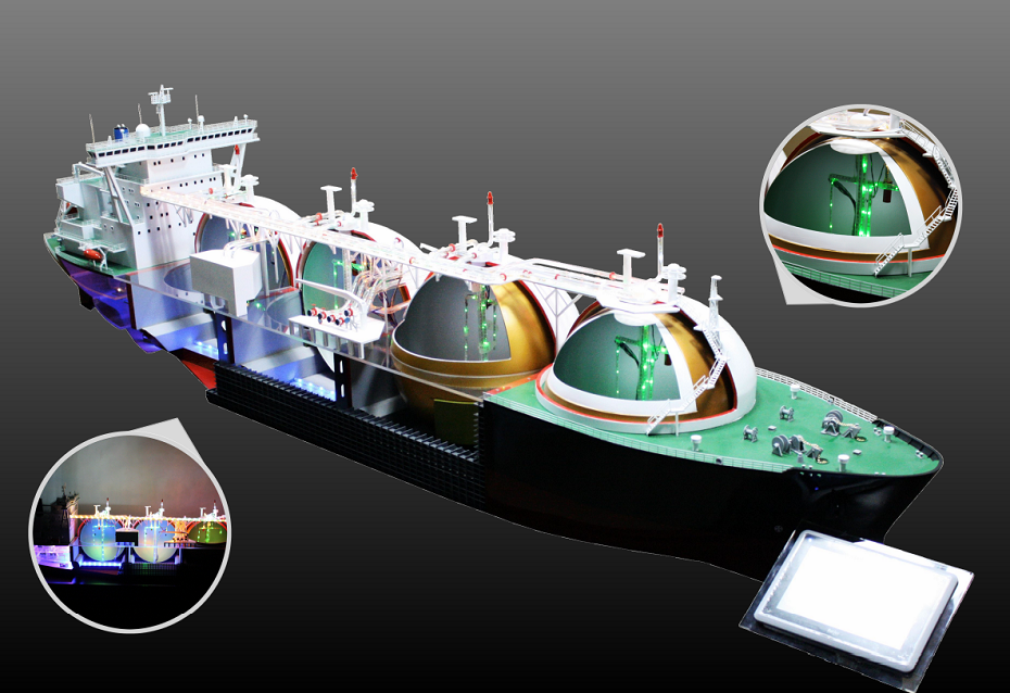 球罐型LNG船舶模型