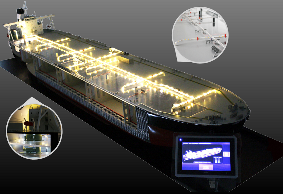 油船惰氣管系燈光演示模型